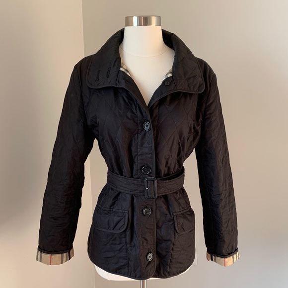 Burberry Diamond Quilt Belted Jacket - Picture 2 of 14